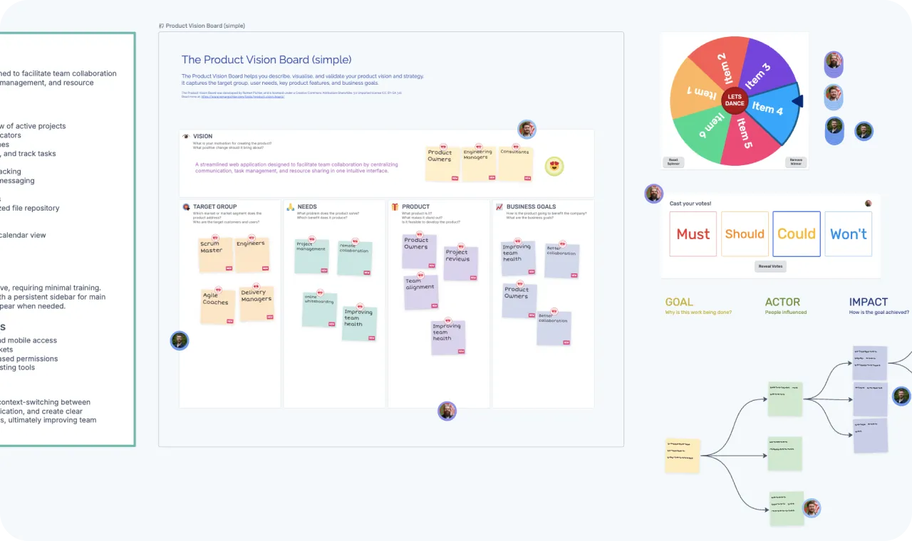 Fully customizable canvas allows you to work your way.